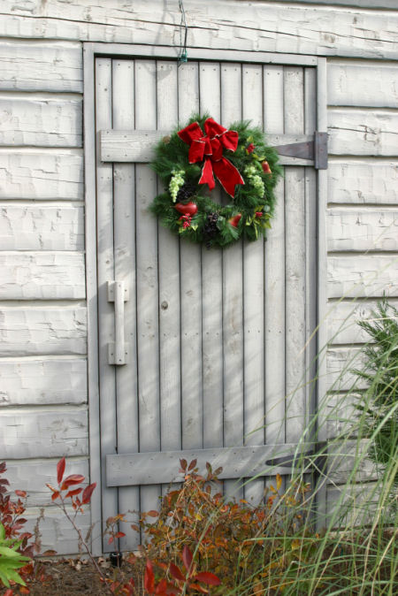 Barn door Christmas Wreath